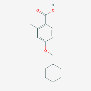 molecular formula C15H20O3 B7935837 4-(Cyclohexylmethoxy)-2-methylbenzoic acid 
