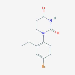 molecular formula C12H13BrN2O2 B7935856 1-(4-Bromo-2-ethylphenyl)-1,3-diazinane-2,4-dione 