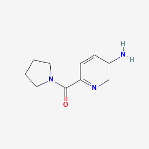 molecular formula C10H13N3O B7935891 (5-Aminopyridin-2-yl)(pyrrolidin-1-yl)methanone 
