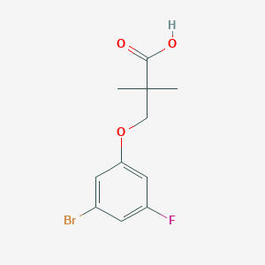 molecular formula C11H12BrFO3 B7935895 3-(3-Bromo-5-fluorophenoxy)-2,2-dimethylpropanoic acid 