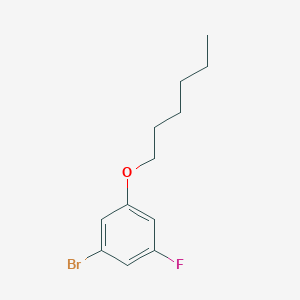 molecular formula C12H16BrFO B7935902 1-Bromo-3-fluoro-5-(hexyloxy)benzene 