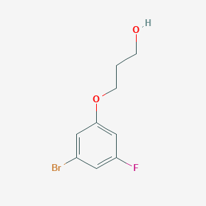 molecular formula C9H10BrFO2 B7935908 3-(3-溴-5-氟苯氧基)丙醇 