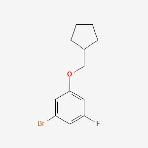 molecular formula C12H14BrFO B7935920 1-Bromo-3-(cyclopentylmethoxy)-5-fluorobenzene 