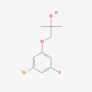 molecular formula C10H12BrFO2 B7935930 1-(3-Bromo-5-fluorophenoxy)-2-methylpropan-2-ol 