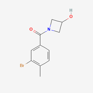 molecular formula C11H12BrNO2 B7935942 1-(3-Bromo-4-methylbenzoyl)azetidin-3-ol 