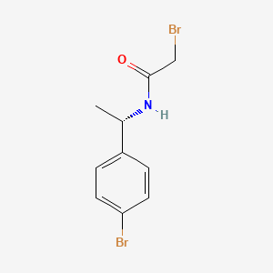 molecular formula C10H11Br2NO B7935974 2-bromo-N-[(1S)-1-(4-bromophenyl)ethyl]acetamide 