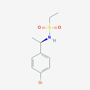 molecular formula C10H14BrNO2S B7935978 (R)-N-(1-(4-bromophenyl)ethyl)ethanesulfonamide 