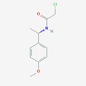 molecular formula C11H14ClNO2 B7935986 N-[(S)-alpha-Methyl-4-methoxybenzyl]-2-chloroacetamide 