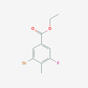molecular formula C10H10BrFO2 B7936017 Ethyl 3-bromo-5-fluoro-4-methylbenzoate 