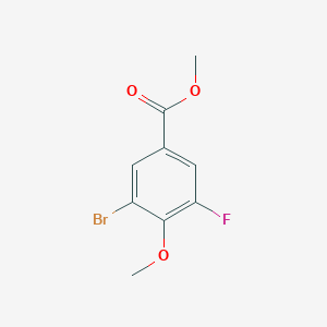 molecular formula C9H8BrFO3 B7936025 Methyl 3-bromo-5-fluoro-4-methoxybenzoate 