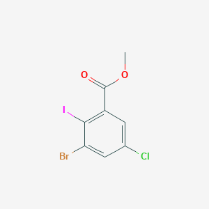 molecular formula C8H5BrClIO2 B7936028 Methyl 3-bromo-5-chloro-2-iodobenzoate 