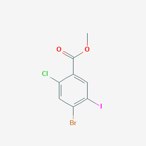 molecular formula C8H5BrClIO2 B7936037 Methyl 4-bromo-2-chloro-5-iodobenzoate 