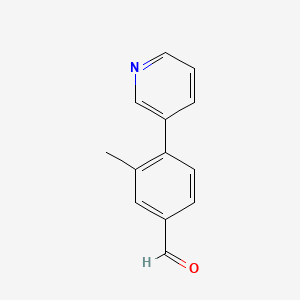 molecular formula C13H11NO B7936043 3-Methyl-4-(pyridin-3-yl) benzaldehyde 
