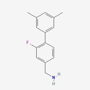 molecular formula C15H16FN B7936072 [4-(3,5-Dimethylphenyl)-3-fluorophenyl]methanamine 
