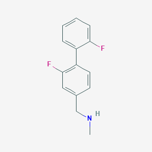 molecular formula C14H13F2N B7936094 {[3-Fluoro-4-(2-fluorophenyl)phenyl]methyl}(methyl)amine 