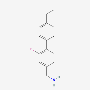 molecular formula C15H16FN B7936096 [4-(4-Ethylphenyl)-3-fluorophenyl]methanamine 