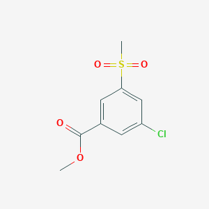 molecular formula C9H9ClO4S B7936129 Methyl 3-chloro-5-(methylsulfonyl)benzoate 