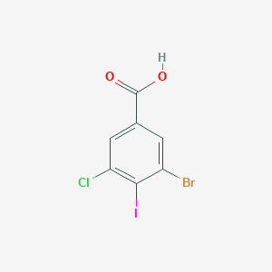 molecular formula C7H3BrClIO2 B7936134 3-Bromo-5-chloro-4-iodobenzoic acid 