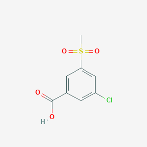 molecular formula C8H7ClO4S B7936141 3-Chloro-5-methanesulfonylbenzoic acid 