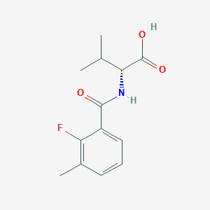 molecular formula C13H16FNO3 B7936155 (R)-2-(2-Fluoro-3-methylbenzamido)-3-methylbutanoic acid 