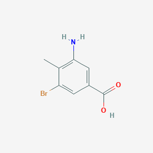 molecular formula C8H8BrNO2 B7936196 3-Amino-5-bromo-4-methylbenzoic acid 