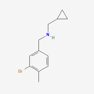 molecular formula C12H16BrN B7936207 [(3-Bromo-4-methylphenyl)methyl](cyclopropylmethyl)amine 