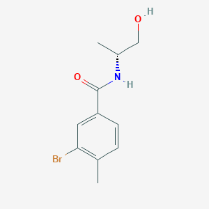 molecular formula C11H14BrNO2 B7936218 3-Bromo-N-[(2R)-1-hydroxypropan-2-yl]-4-methylbenzamide 
