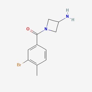 molecular formula C11H13BrN2O B7936219 1-(3-Bromo-4-methylbenzoyl)azetidin-3-amine 