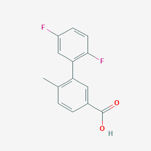 molecular formula C14H10F2O2 B7936228 3-(2,5-Difluorophenyl)-4-methylbenzoic acid 