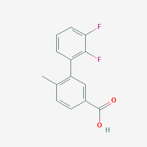 molecular formula C14H10F2O2 B7936237 3-(2,3-Difluorophenyl)-4-methylbenzoic acid 