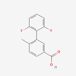 molecular formula C14H10F2O2 B7936241 3-(2,6-Difluorophenyl)-4-methylbenzoic acid 