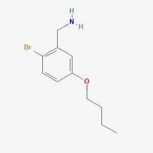 molecular formula C11H16BrNO B7936248 (2-Bromo-5-butoxyphenyl)methanamine 