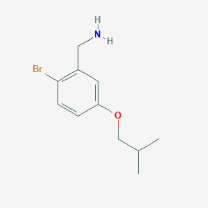 molecular formula C11H16BrNO B7936261 [2-Bromo-5-(2-methylpropoxy)phenyl]methanamine 