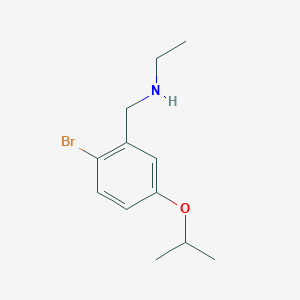 {[2-Bromo-5-(propan-2-yloxy)phenyl]methyl}(ethyl)amine