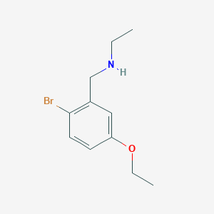 molecular formula C11H16BrNO B7936281 [(2-Bromo-5-ethoxyphenyl)methyl](ethyl)amine 