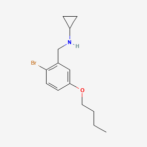 molecular formula C14H20BrNO B7936314 N-[(2-bromo-5-butoxyphenyl)methyl]cyclopropanamine 