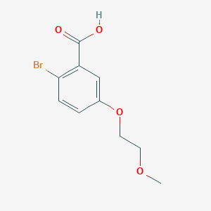 molecular formula C10H11BrO4 B7936370 2-Bromo-5-(2-methoxyethoxy)benzoic acid 