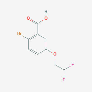 molecular formula C9H7BrF2O3 B7936390 2-Bromo-5-(2,2-difluoroethoxy)benzoic acid 