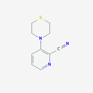 molecular formula C10H11N3S B7936403 3-(Thiomorpholin-4-yl)pyridine-2-carbonitrile 