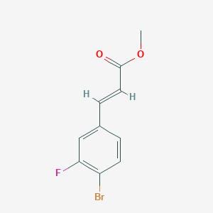 molecular formula C10H8BrFO2 B7936437 Methyl (2E)-3-(4-bromo-3-fluorophenyl)prop-2-enoate 