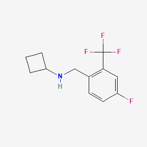 molecular formula C12H13F4N B7936477 N-(4-Fluoro-2-(trifluoromethyl)benzyl)cyclobutanamine 