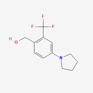 (4-(Pyrrolidin-1-yl)-2-(trifluoromethyl)phenyl)methanol