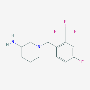 1-(4-Fluoro-2-(trifluoromethyl)benzyl)piperidin-3-amine