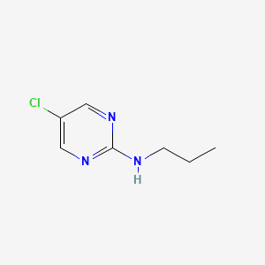 molecular formula C7H10ClN3 B7936527 5-Chloro-N-propylpyrimidin-2-amine 