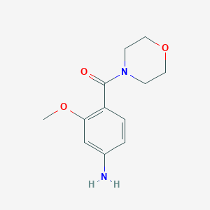 molecular formula C12H16N2O3 B7936539 3-Methoxy-4-(morpholine-4-carbonyl)aniline 