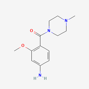 molecular formula C13H19N3O2 B7936546 3-Methoxy-4-(4-methylpiperazine-1-carbonyl)aniline 