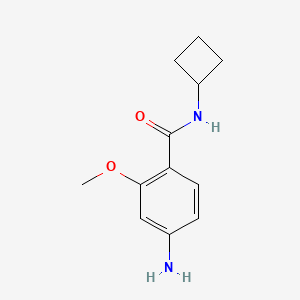 molecular formula C12H16N2O2 B7936566 4-Amino-N-cyclobutyl-2-methoxybenzamide 