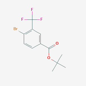 molecular formula C12H12BrF3O2 B7936575 Tert-butyl 4-bromo-3-(trifluoromethyl)benzoate 
