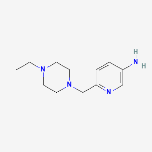 molecular formula C12H20N4 B7936582 3-Pyridinamine, 6-[(4-ethyl-1-piperazinyl)methyl]- 