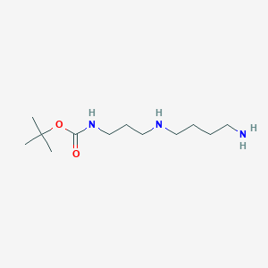 molecular formula C12H27N3O2 B7936600 Tert-butyl N-(3-[(4-aminobutyl)amino]propyl)carbamate 
